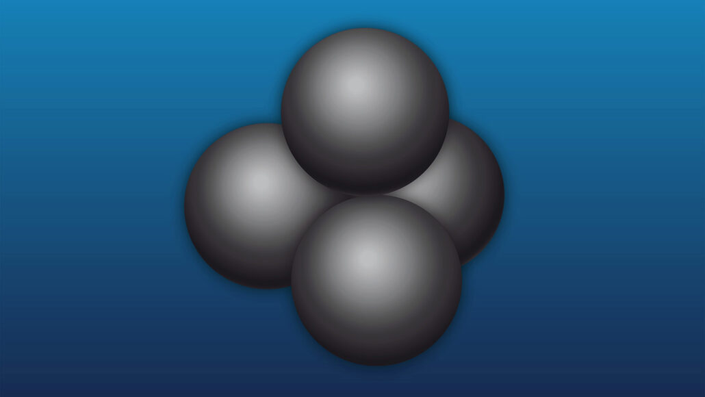 illustration of a tetraneutron