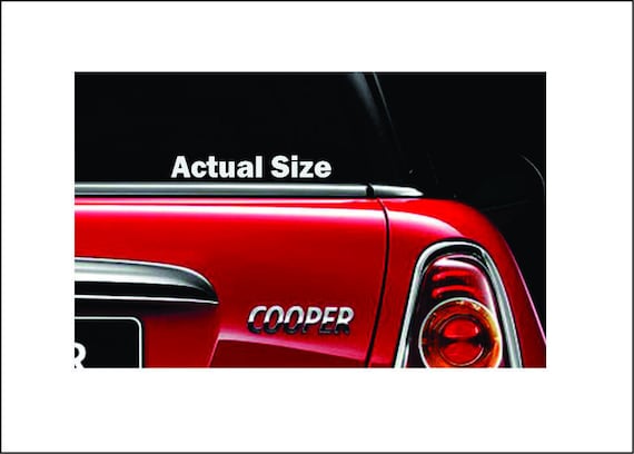 Actual Size Decal / Sticker Mini Cooper Fiat Smart Car | Etsy