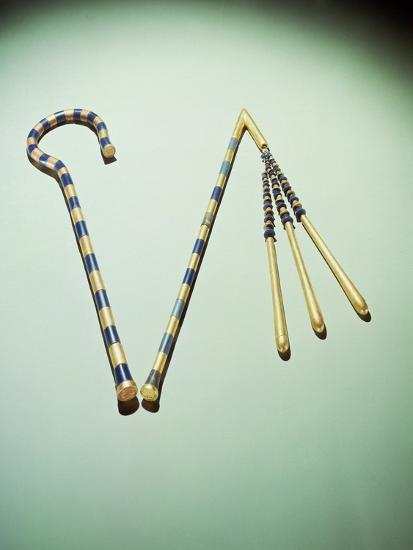 Crook and Flail, from the Tomb of Tutankhamun' Giclee Print - Egyptian 18th  Dynasty | Art.com